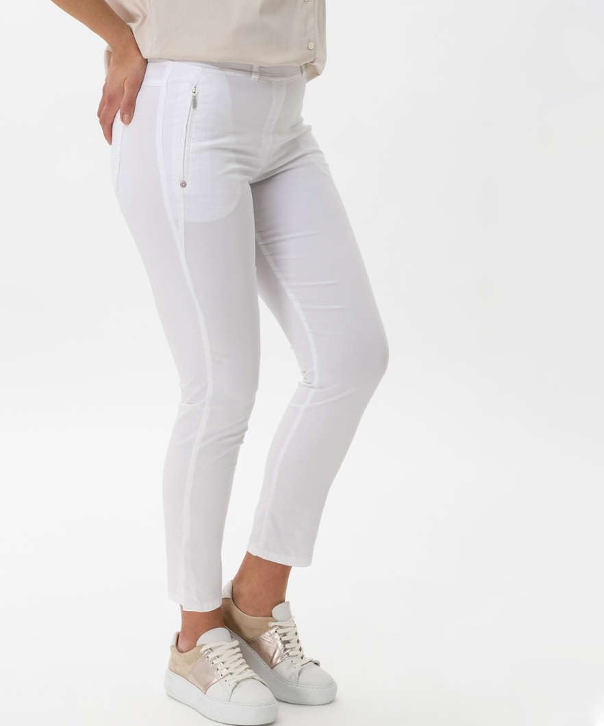 Damen Style Lavina Verkürzt Rundum Schlupf Light Summer Cotton Hose 32W / 32L Weiss, 32W / 32L Wei&amp;