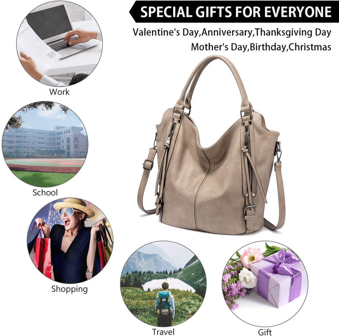 Realer Damen Handtaschen Gross Shopper Lederhandtasche Schultertasche Umhängetasche Geldbörse Hobo D