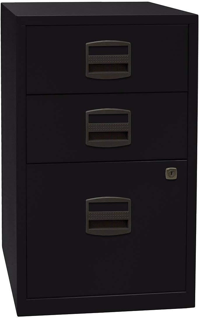 Bisley Home Beistellschrank PFA, 2 Universalschubladen, 1 HR-Schublade, Metall, 645 Lichtgrau, 40 x