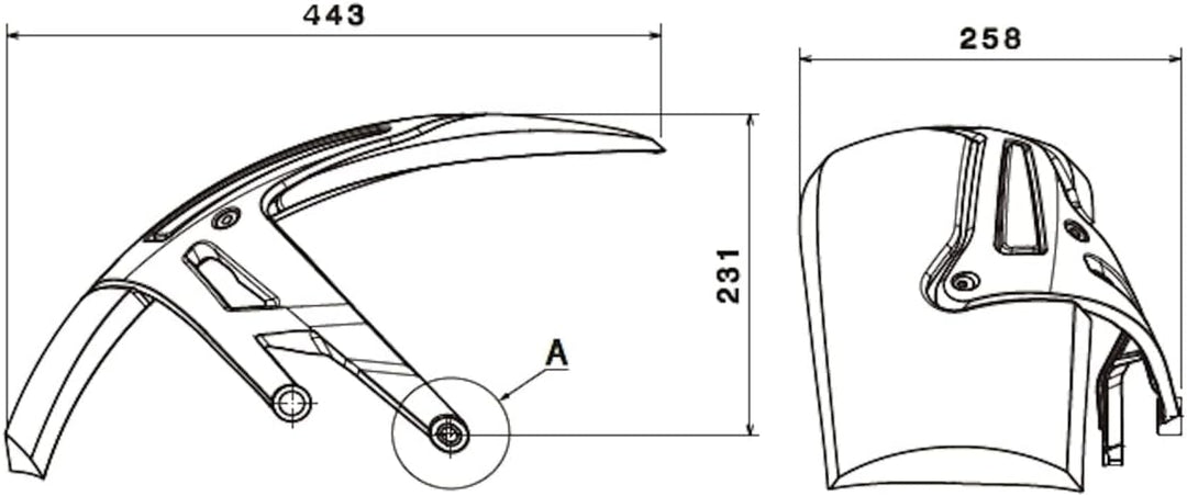 Hinterradabdeckung kompatibel für BMW R 1250 R/RS 19-21 schwarz Puig
