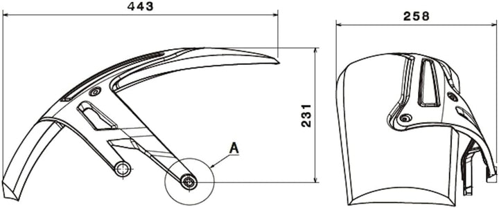Hinterradabdeckung kompatibel für BMW R 1250 R/RS 19-21 schwarz Puig