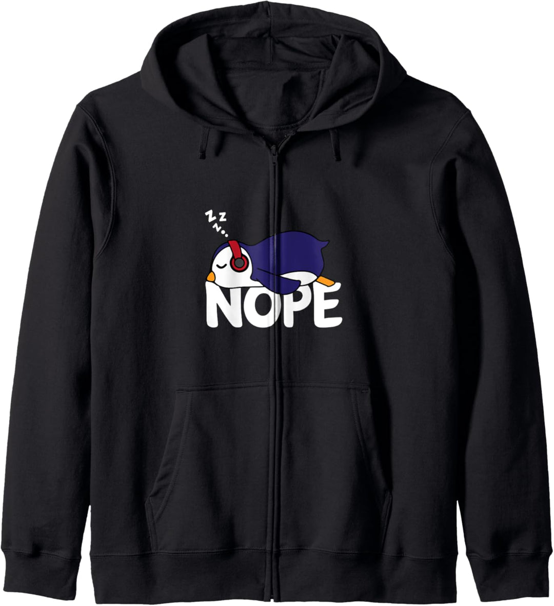 Nein nicht heute Nettes lustiges faules Pinguin Meme-Zootier Kapuzenjacke