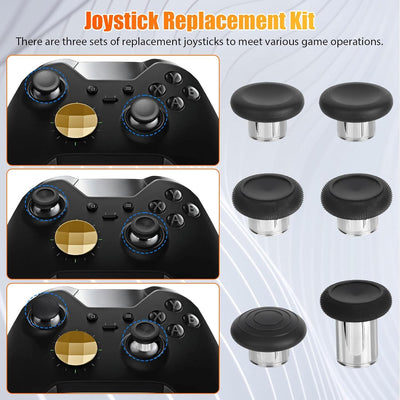 Metall-Thumbsticks für Xbox One Elite Series 2, EEEKit 13 in 1 D-Pads und Paddles Trigger Buttons Se