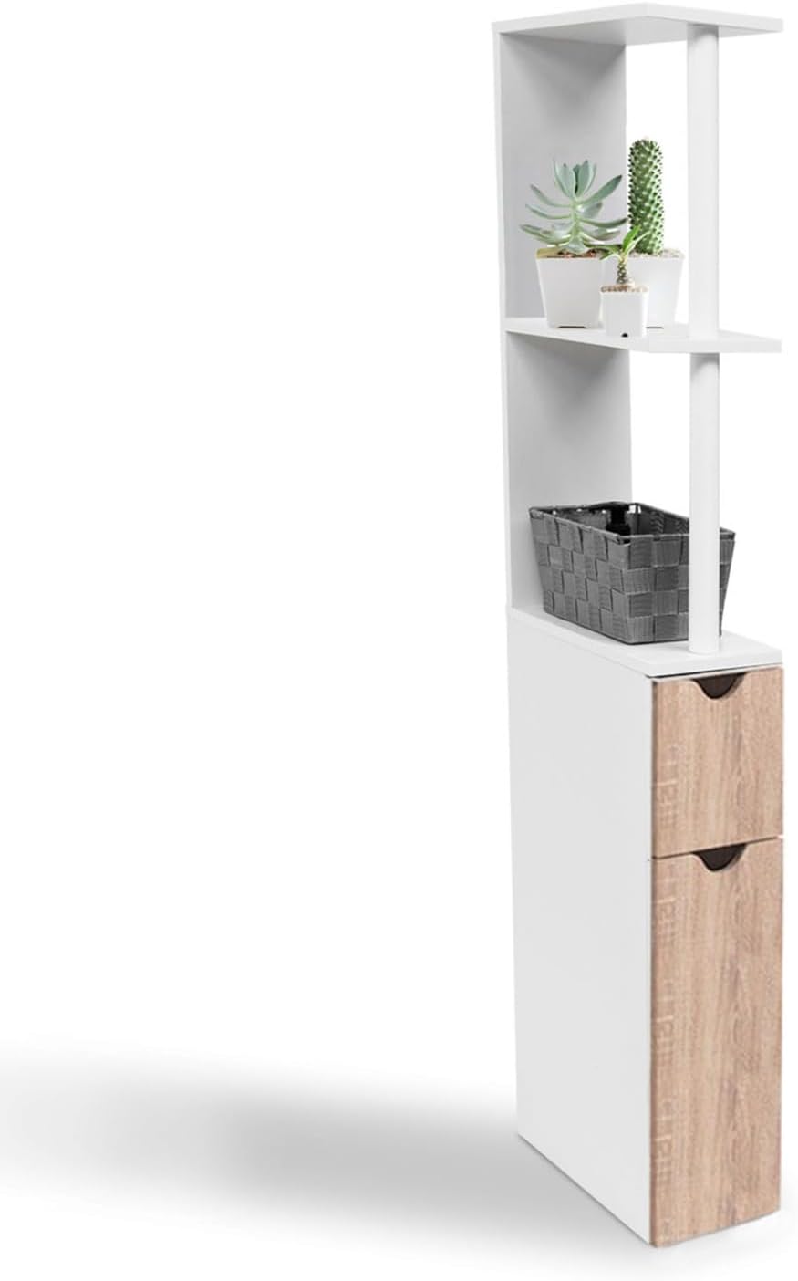 ProBache WC-Schrank, Holz, platzsparend, für Toilette, 2 Türen Buche