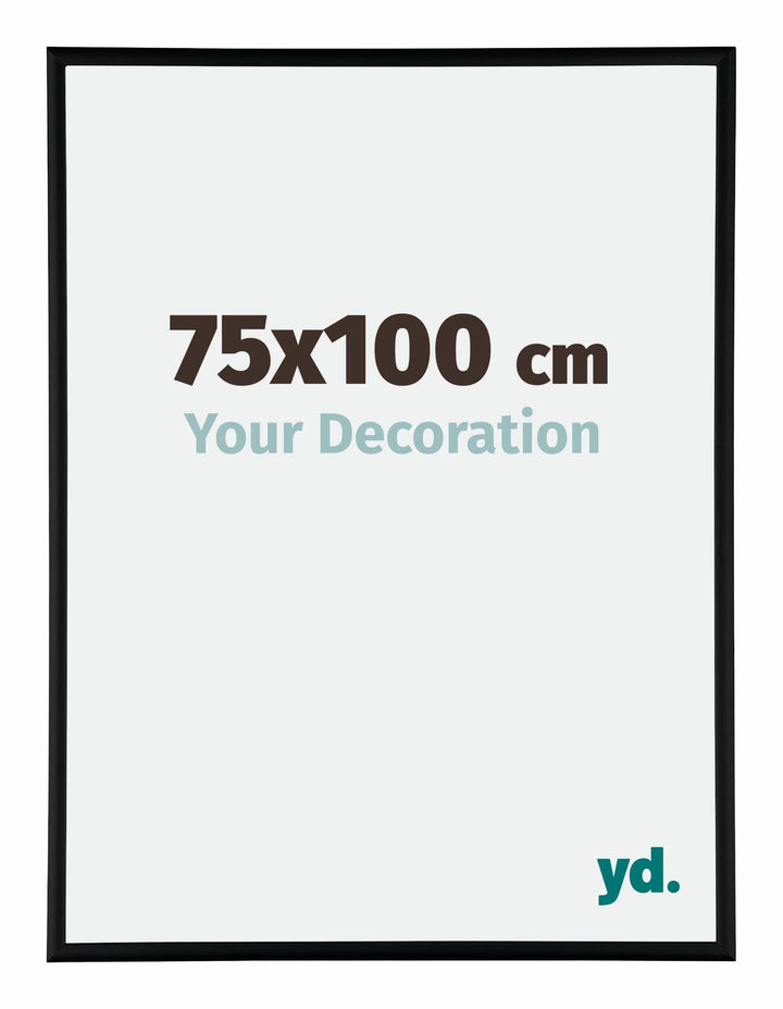 yd. Your Decoration - Bilderrahmen 75x100 cm - Schwarz Matt - Bilderrahmen aus Aluminium mit Acrylgl
