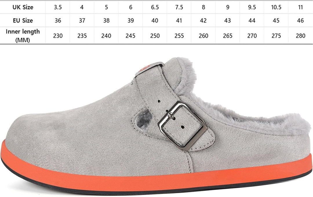 Sisttke Hausschuhe Herren Damen Lined Clogs Wildleder Flauschige Gefüttert Pantoffeln Wärme Slipper