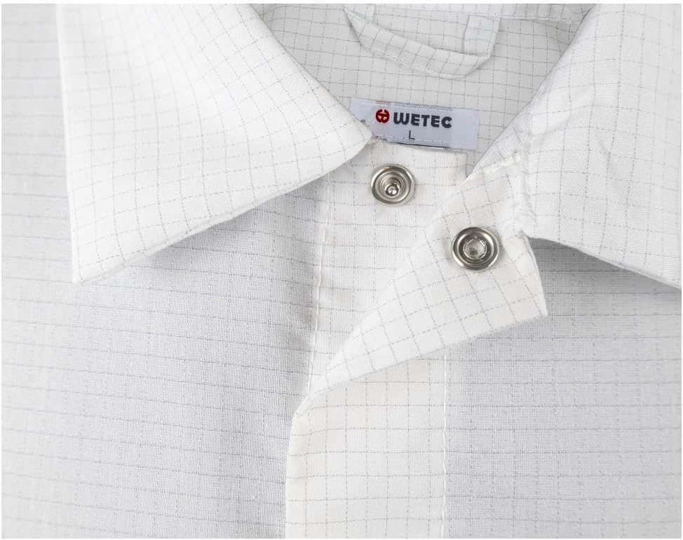 Wetec ESD-Kurzmantel AM-156, Grösse L, weiss, langarm (Kittel Mantel Arbeitsmantel ESD-Arbeitsmantel