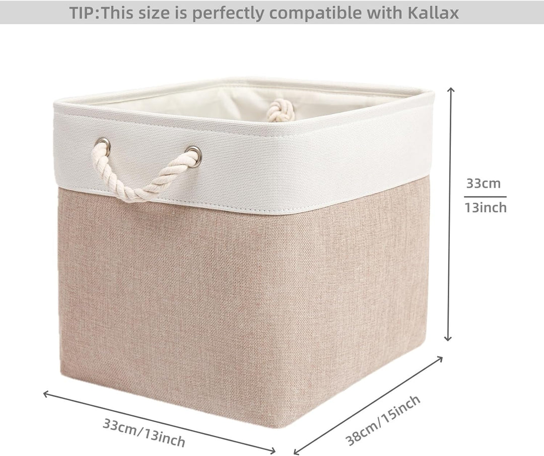 Mangata Aufbewahrungsbox,(33x38x33cm) Aufbewahrungskorb Stoff, Box in Würfel für Schrank, Regal, und