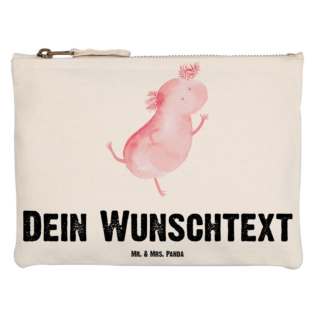 Mr. & Mrs. Panda Kulturbeutel personalisierbar Axolotl Tanzen Grösse M - Personalisierte Geschenke,