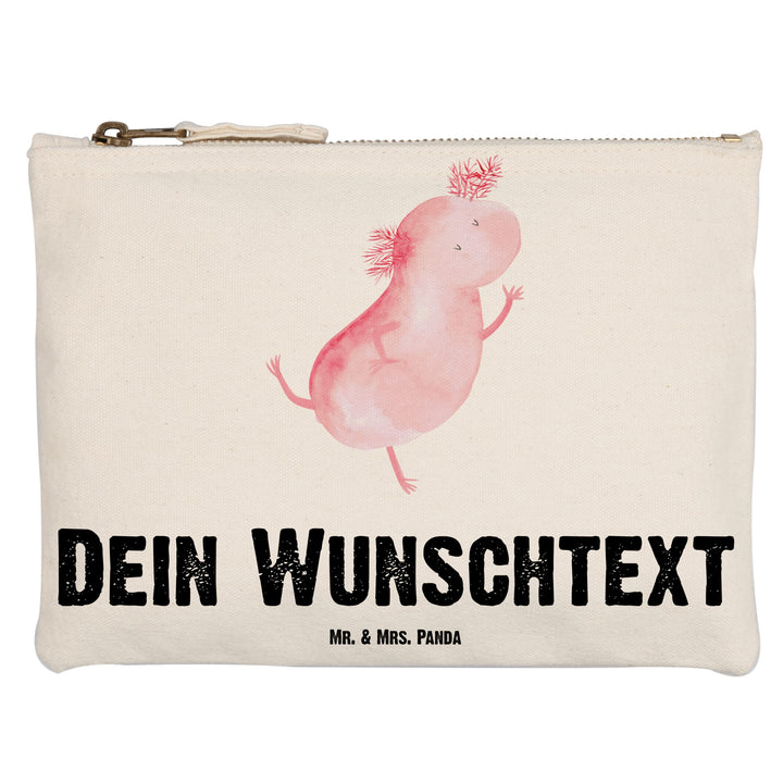 Mr. & Mrs. Panda Kulturbeutel personalisierbar Axolotl Tanzen Grösse M - Personalisierte Geschenke,