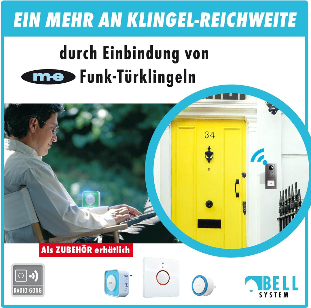 m-e Vistadoor Vistus Video-Türsprechanlage | Aluminium Aussenstation für 1-Familienhaus | 7“ Innenst