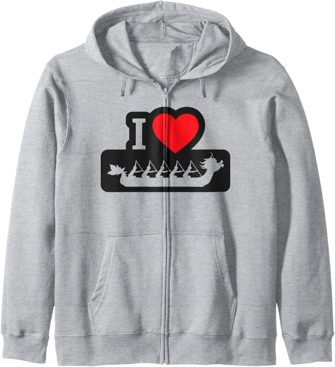 Ich liebe Drachenboot I Drachenboot Paddler Kapuzenjacke