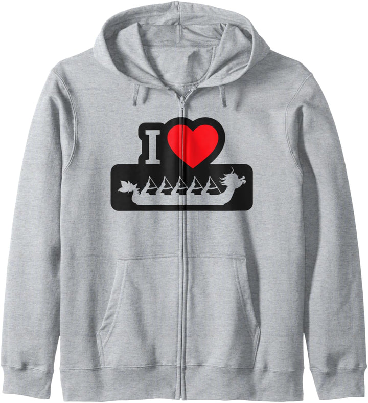 Ich liebe Drachenboot I Drachenboot Paddler Kapuzenjacke