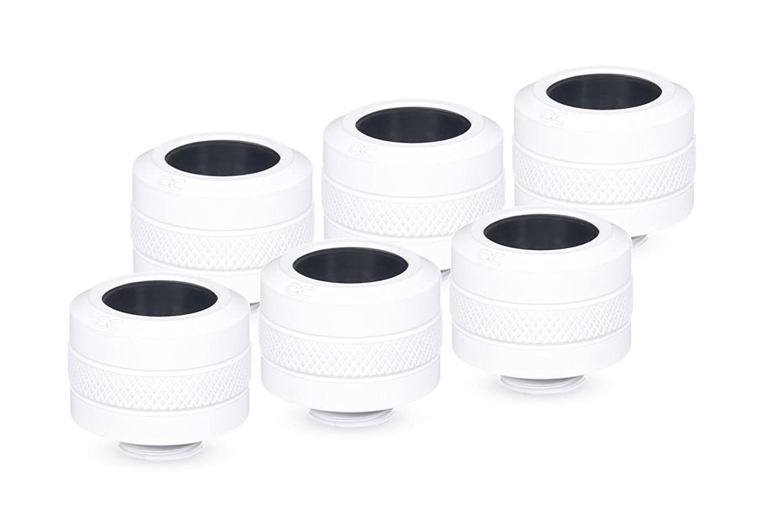 Alphacool 17484 Eiszapfen PRO 16mm HardTube Fitting G1/4 - White Sixpack Anschluss Wasserkühlung