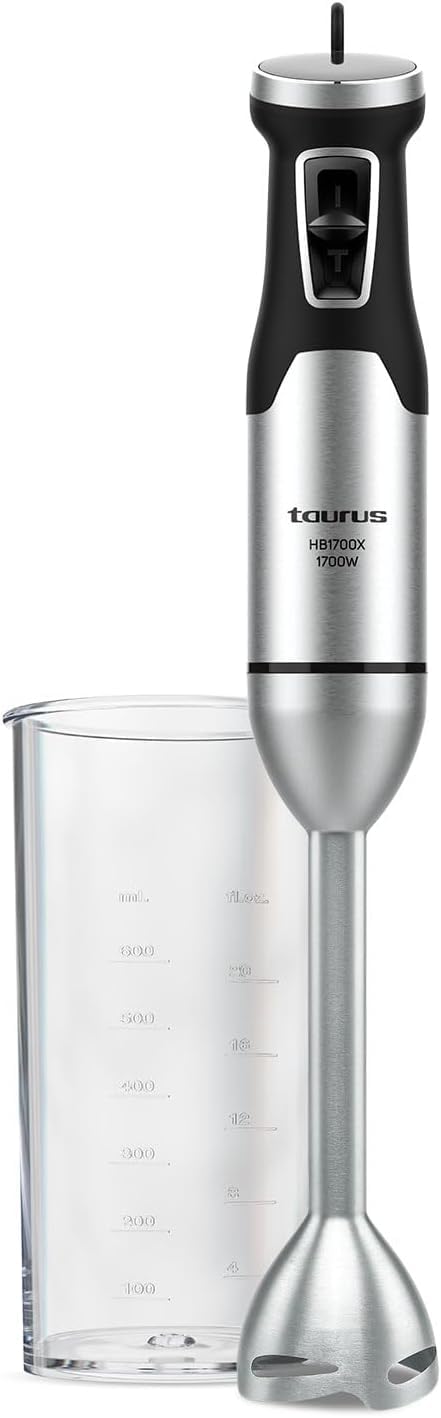 Taurus HB1700X Stabmixer | 1700 W Leistung | 4 Edelstahlklingen | Geschwindigkeitsregler | Inklusive