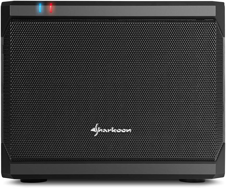 Sharkoon QB One PC-Gehäuse (Mini-ITX, 2X 2,5/3,5 interne, 2X USB 3.0/2.0),Schwarz