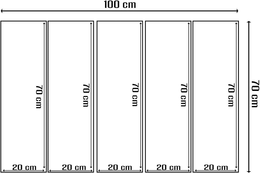 Feeby. Leinwandbild - 5 Teile - Bilder, Wand Bild, Wandbilder, Kunstdruck XXL, 5-Teilig, Typ C, 100x