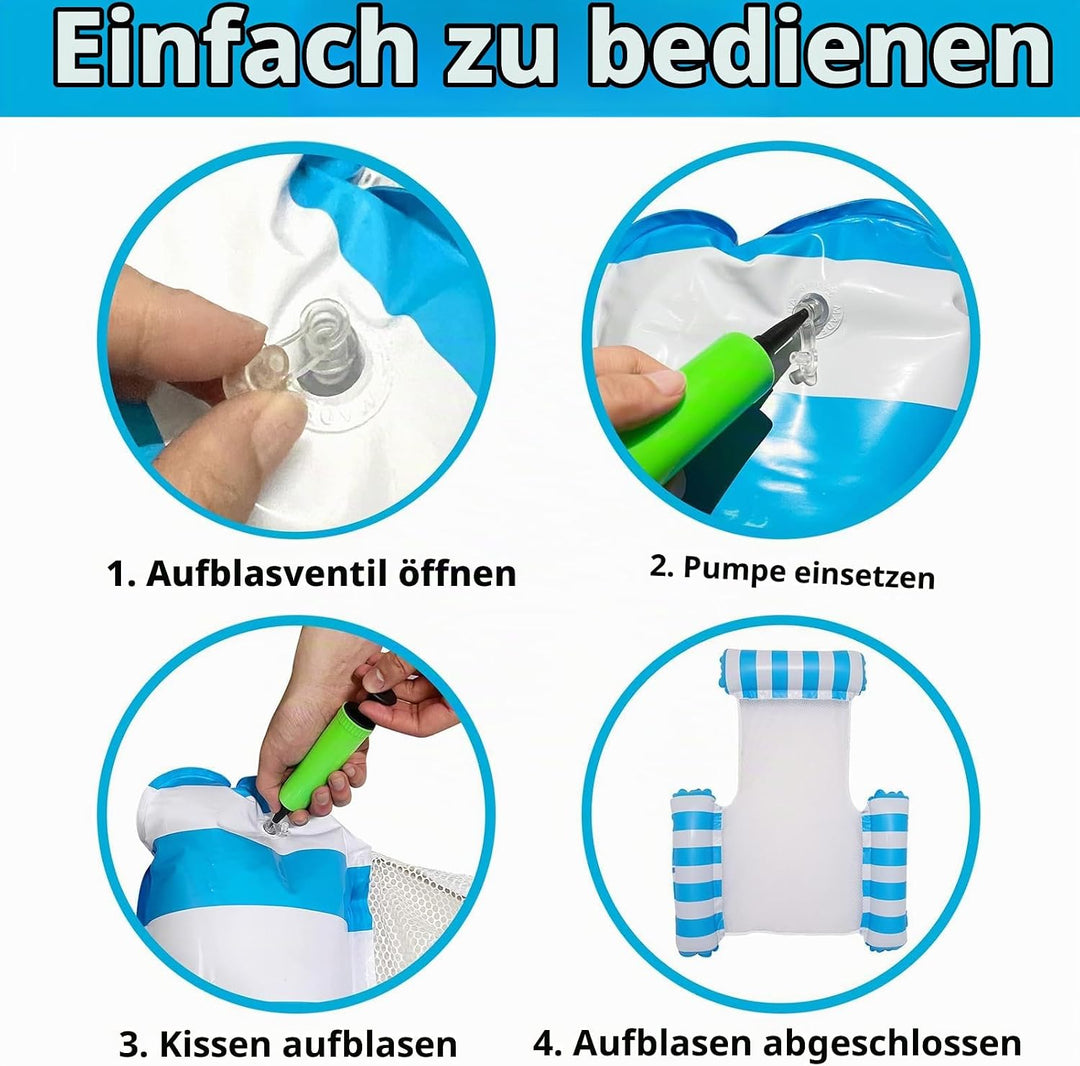 Luftmatratze Pool Aufblasbare Wasserhängematte Pool Aufblasbar Wasser Hängematte 4 In 1 Aufblasbare