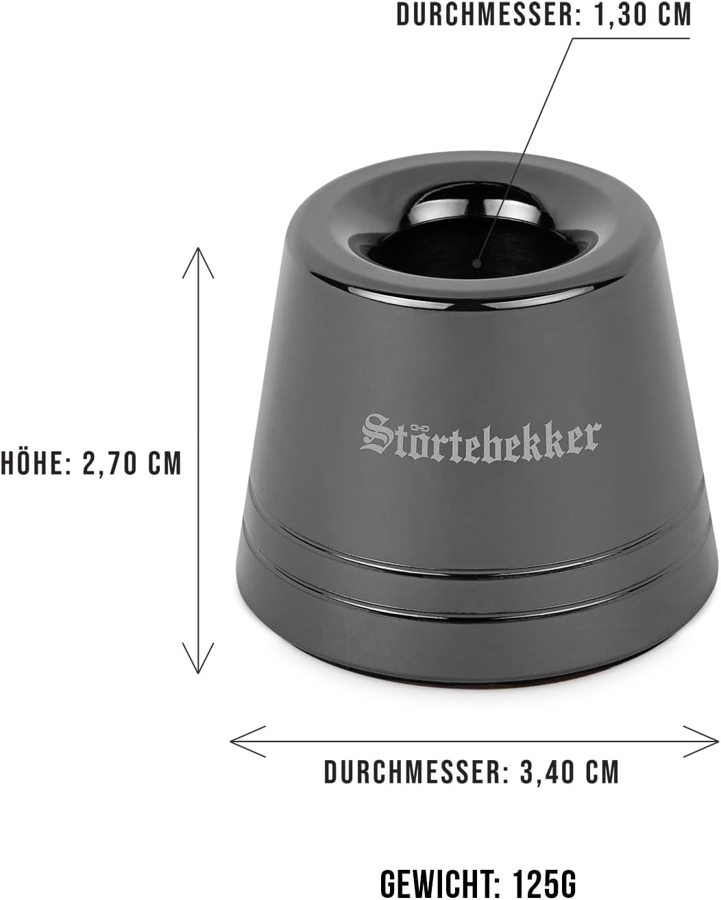 Störtebekker® Premium kleiner Rasierständer im Set mit Störtebekker Rasierhobel - hochwertiges Zubeh