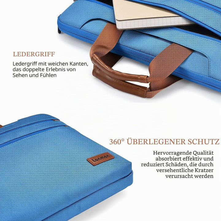 LONMEN 14 Zoll Laptop Hülle Wasserdicht Schultertasche Tasche Kompatibel mit 15" MacBook Pro 2019 /
