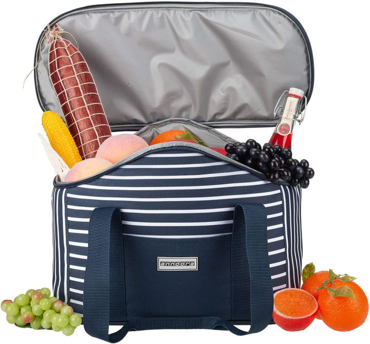 anndora Kühltasche 20 Liter - Farbwahl blau weiss navy, blau weiss navy