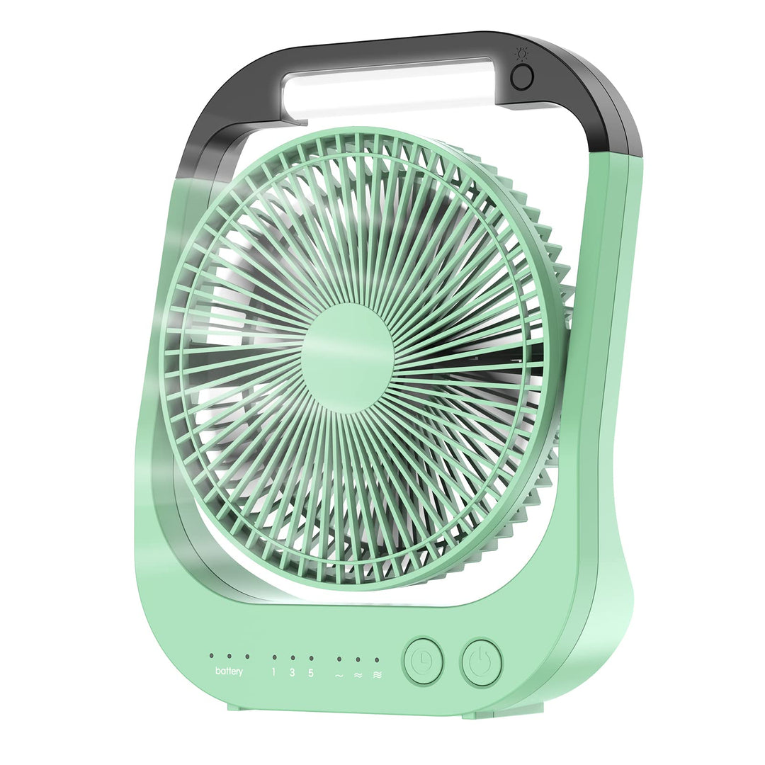 ATEngeus USB Ventilator, 10000mAh Akku Ventilator, 4 -Gang Tischventilator, 8" Camping Ventilator, 1