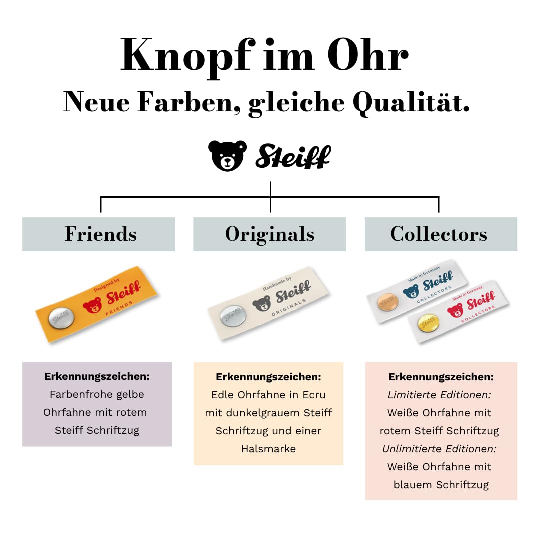 Steiff Kuscheltier Gilda Gans mit Rassel, Süsses Stofftier, Jungen, Mädchen &amp; Babys ab 0 Monaten, Fr