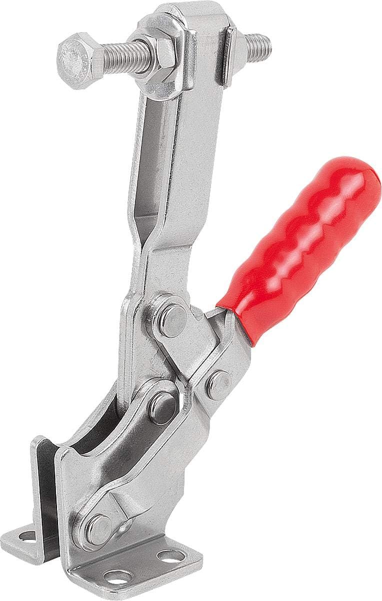 KIPP - Bedienteile | Normelemente Schnellspanner K1255 aus Edelstahl, vertikal mit verstellbarer And