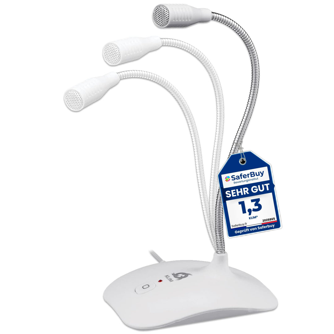 KLIM Talk USB - Standmikrofon PC und Mac - Kompatibel mit jedem Computer - Professionelles USB Mikro