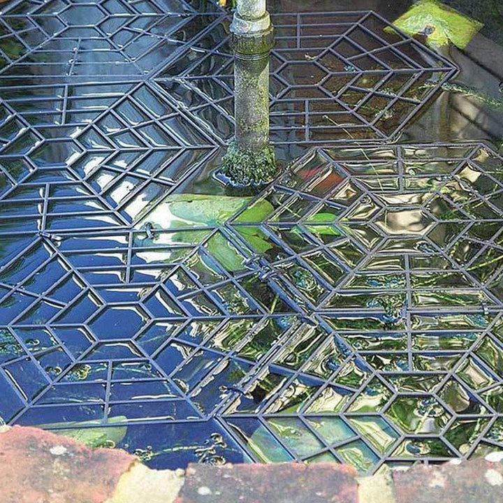 Teichschutz, 10 Stück, Schützt Fische vor Reihern, Katzen und Anderen Raubtieren, Schwarz (A), A