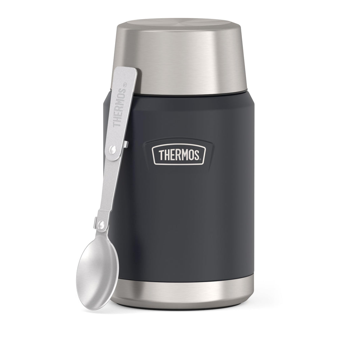 Thermos ICON Food Jar 0,71 l, dunkelgrau/graphite mat, Speisegefäss für Essen 710 ml, doppelwandigem