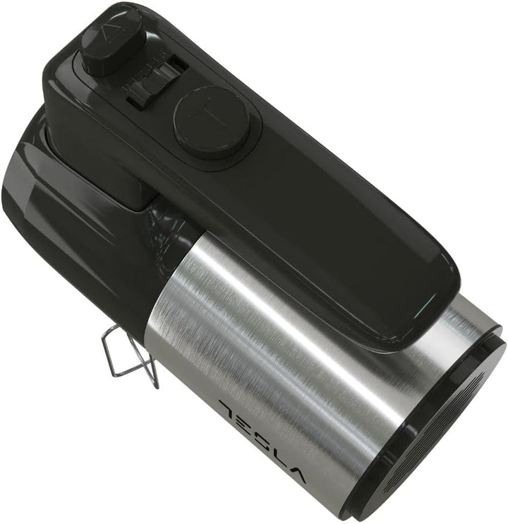 TESLA MX301BX Stabmixer (300 W, 5 Geschwindigkeiten, Turbofunktion, 2 Stäbe, 2 Haken), Rostschwarz