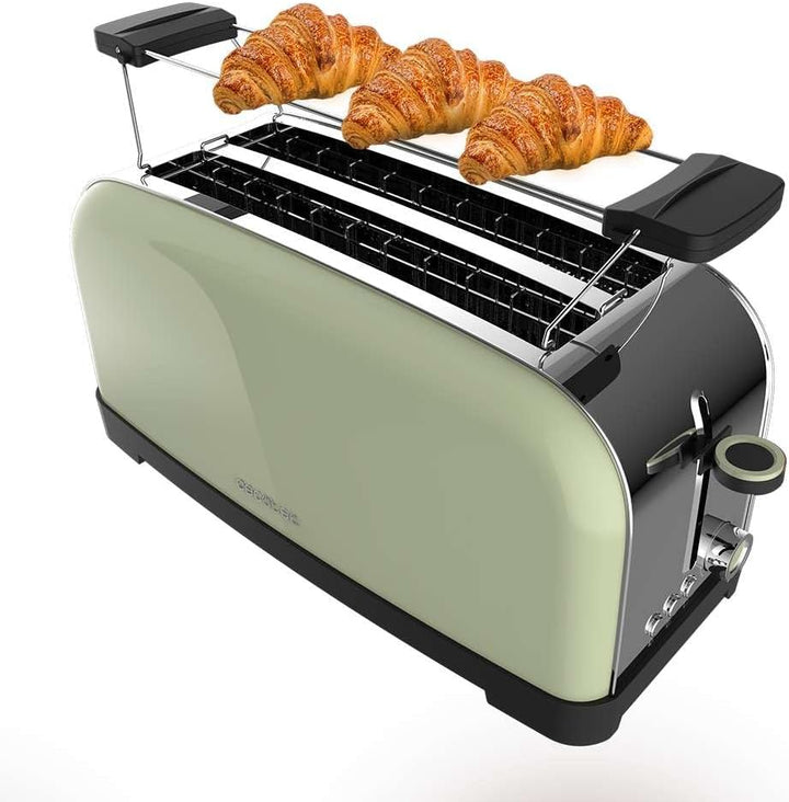 Cecotec Vertikaler Toaster Toastin' time 1500 Green, 1500W, Doppelter langer und breiter Schlitz 3,8