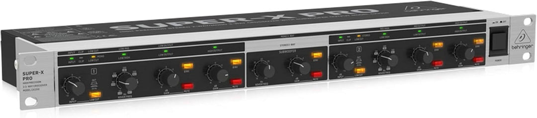 Behringer SUPER-X PRO CX2310 V2 Hochpräzise Stereo 2-Wege/Mono 3-Wege Frequenzweiche mit Subwoofer-A