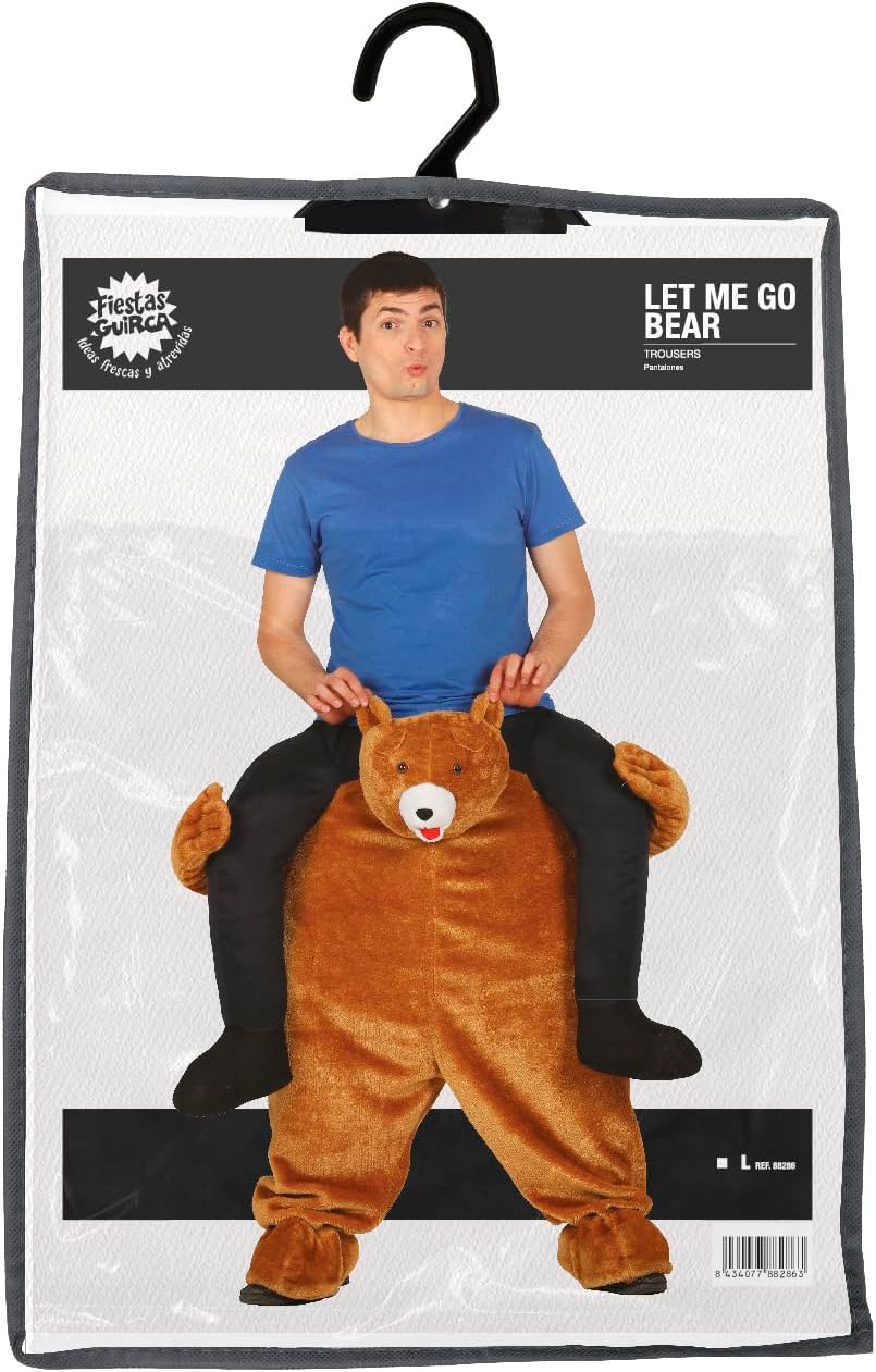 Guirca 88286.0 halloween Kostüm für Erwachsene, Carry Me Bär, Herren, Mehrfarbig, Talla 52-54