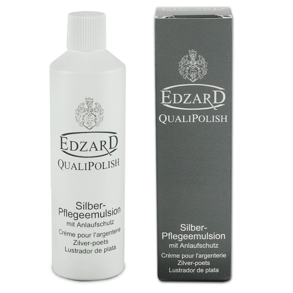 EDZARD QualiPolish® Silber Pflege Emulsion (250 ml) Reiniger für Schmuck, Münzen & Besteck aus Messi