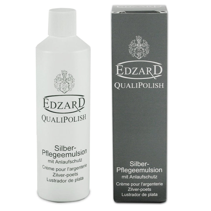 EDZARD QualiPolish® Silber Pflege Emulsion (250 ml) Reiniger für Schmuck, Münzen & Besteck aus Messi