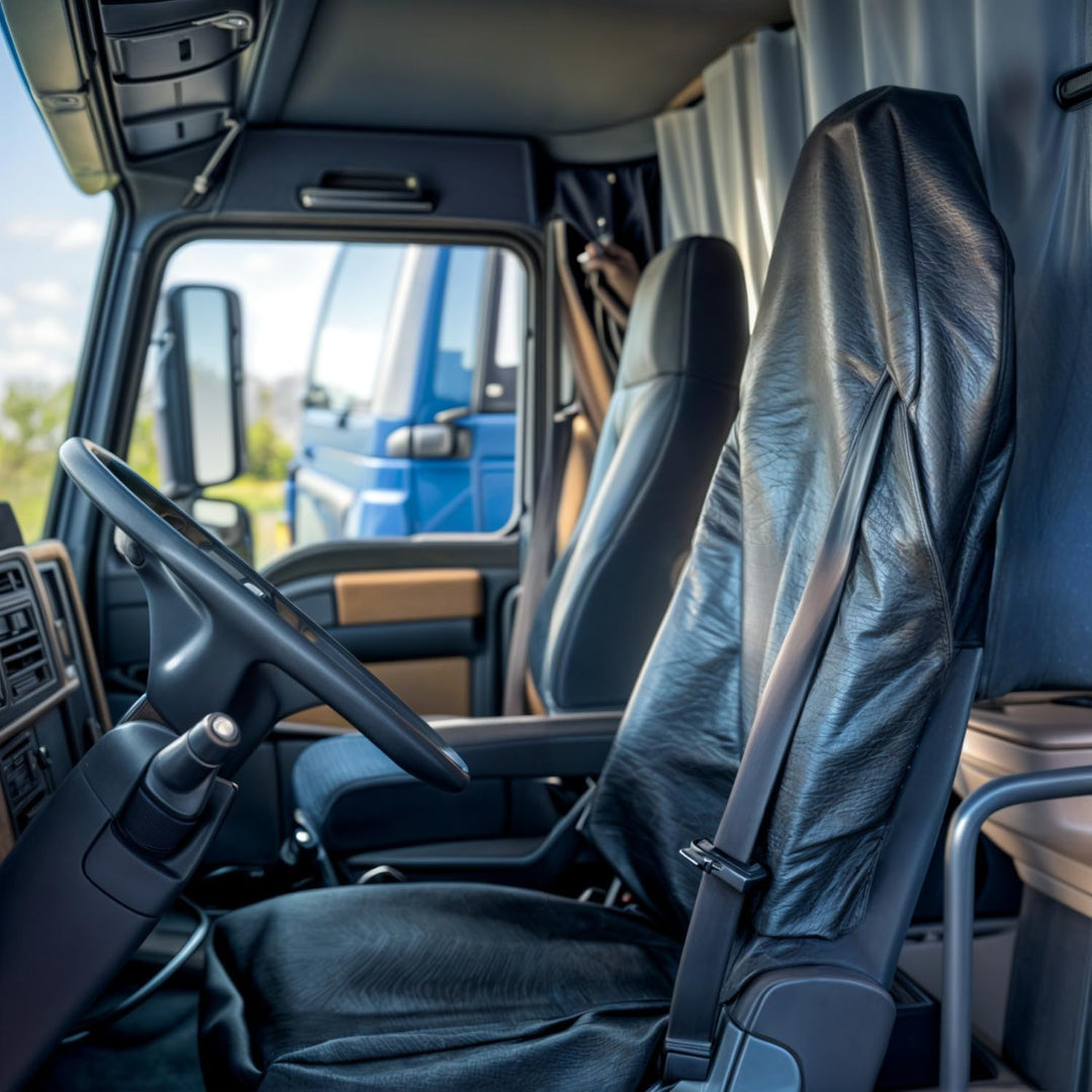 Preiswert&Gut Werkstattschoner Sitzauflage Kunstleder LKW oder Transporter LKW Sitzbezug XXXL schwar