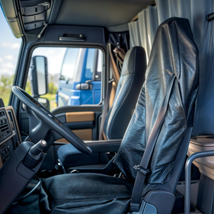 Preiswert&Gut Werkstattschoner Sitzauflage Kunstleder LKW oder Transporter LKW Sitzbezug XXXL schwar