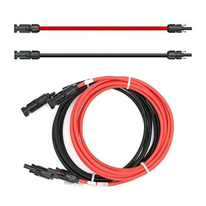 Verlängerungskabel Solarkabel beidseitig Solarstecker rot/schwarz 6mm² inkl. montierter Solar-Stecke