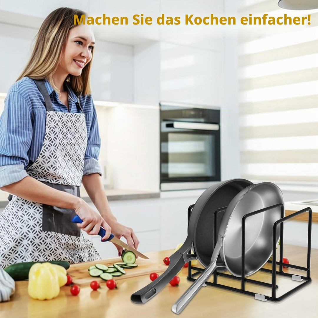 2 Packungen Töpfe und Pfannen Organizer Topfdeckelhalter für Schränke Verbessert Pfannenhalter Kitch
