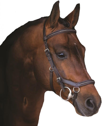 Horseware Rambo Micklem Deluxe Competition Bridle Trense Farbe und Grösse wählbar Braun Pony, Braun