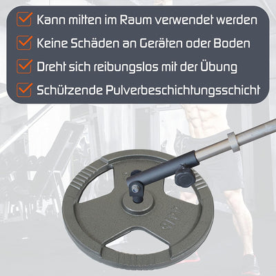 Ruffman Landmine support für Langhanteln 30mm – T Bar Row - Fitness Langhantel Rudergriff - Rückentr