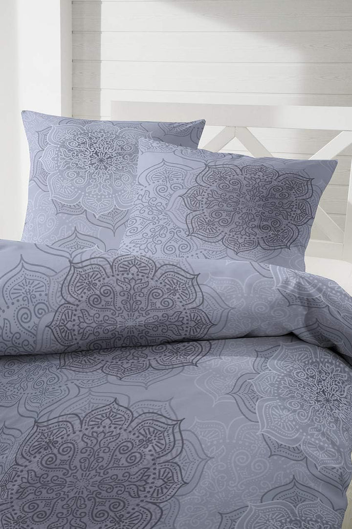 Hahn Bettwäsche Feinbiber 173060 135x200cm 135 x 200 cm Grau, 135 x 200 cm Grau
