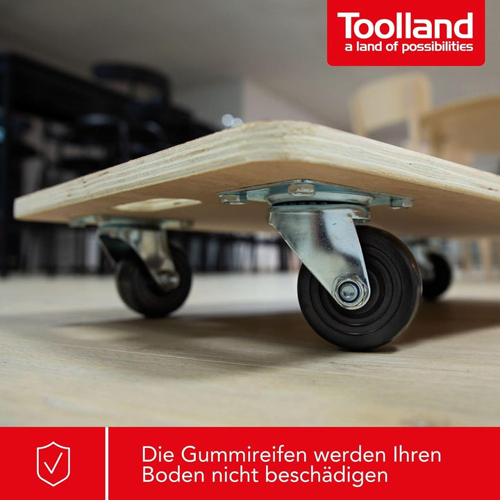 TOOLLAND - QT115 Transport-Roller, 400 kg Maximal Tragkraft, 65 cm Länge x 40 cm Breite 175683