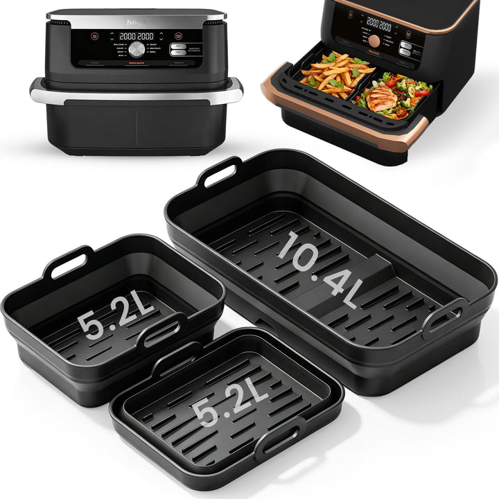 Silikonform Zubehör für Ninja Foodi Flexdrawer Heissluftfritteuse AF500EU | 3Pcs Faltbar Airfryer Zu