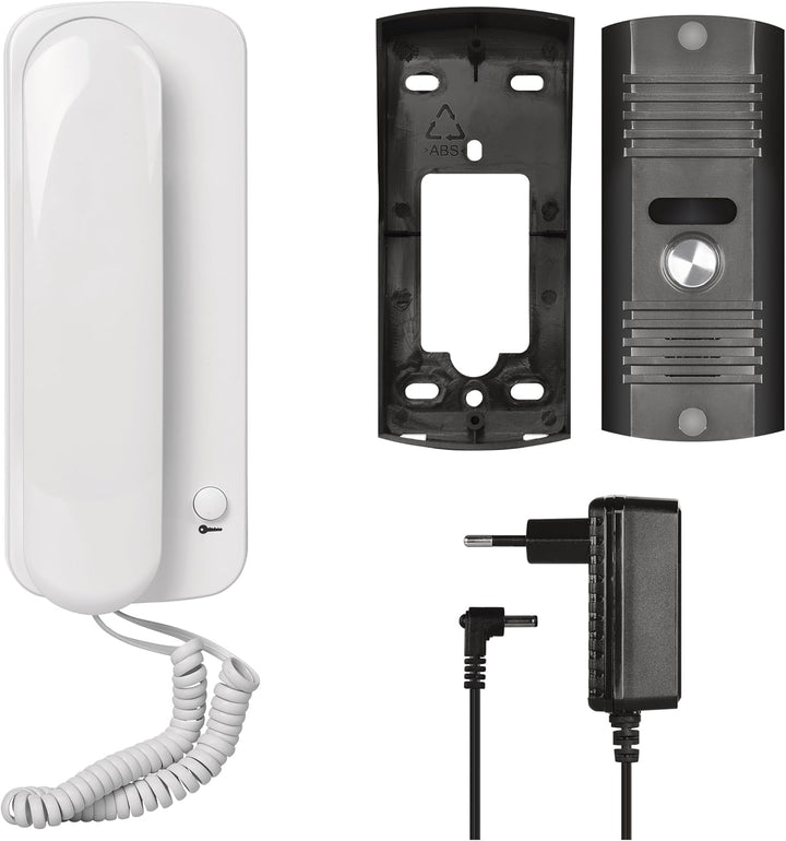 EMOS Audio-Türsprechanlage Set zur Aufputzmontage, Elegantes Design, Audio-Kit/Gegensprechanlage mit