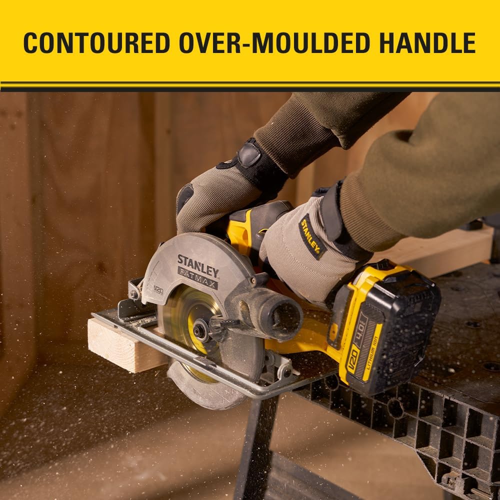 Stanley FatMax 18V Akku-Handkreissäge SFMCS500B (werkzeuglose Schnitttiefen- und Winkeleinstellung b