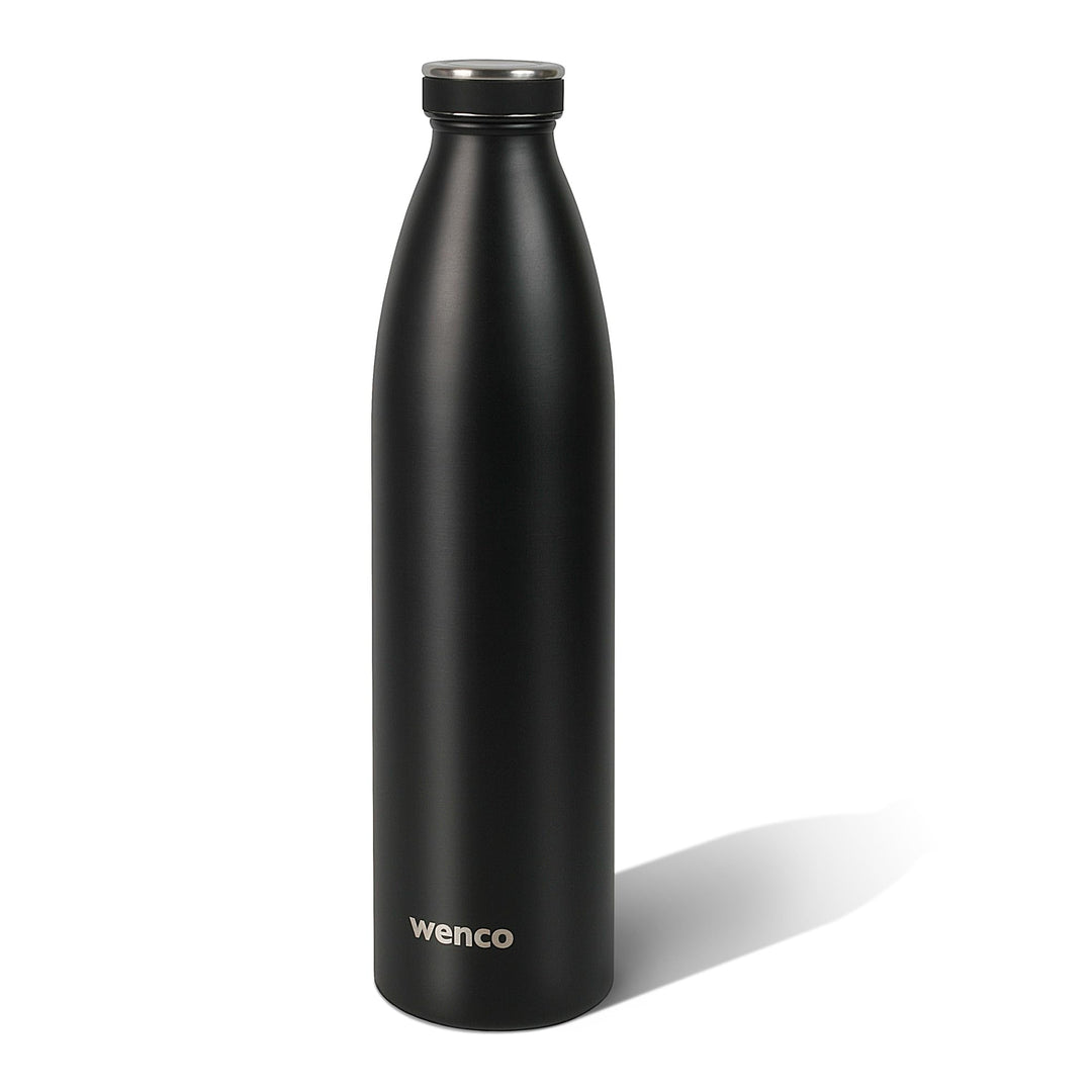 wenco Trinkflasche Edelstahl 1l / 1000ml isoliert und auslaufsicher für kalte und heisse Getränke au