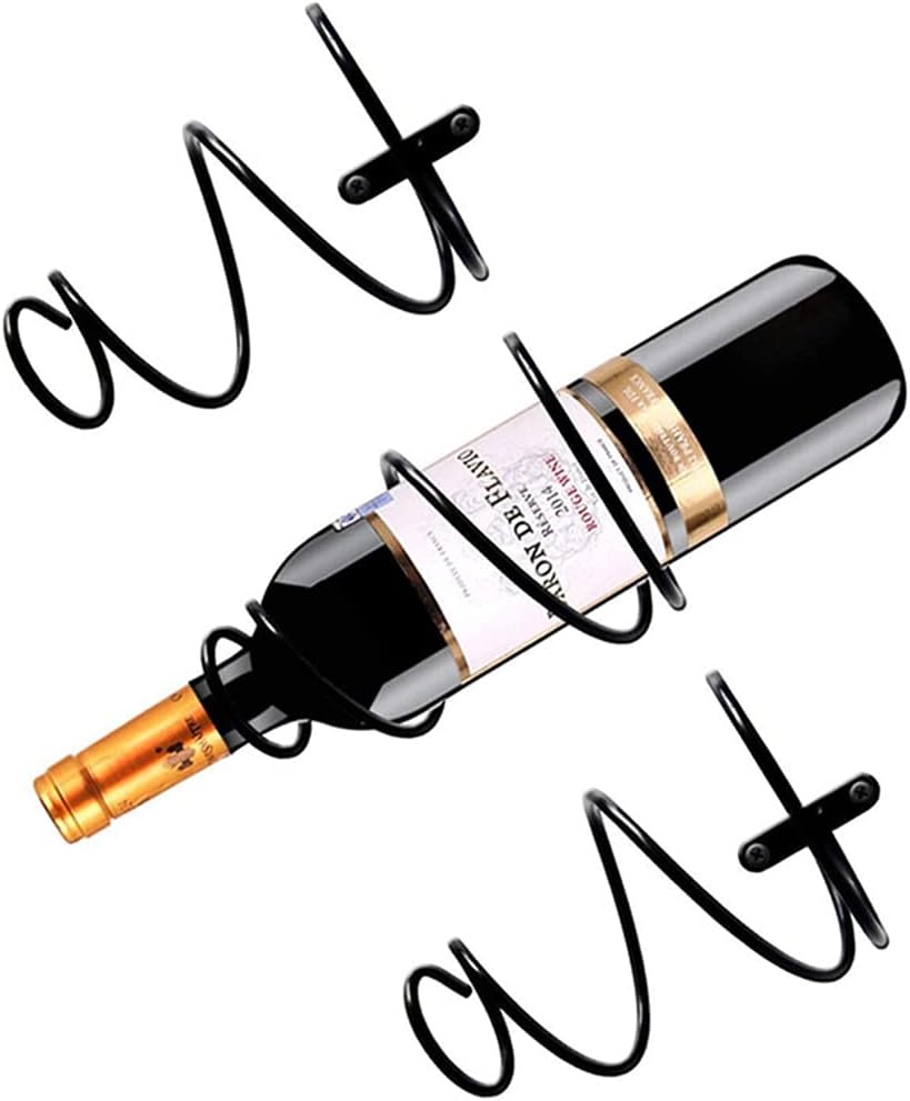 6 Stück Plus Wand Weinregal, Weinflaschenhalter zur Wandmontage, Rotwein Getränkeflasche Display Sta